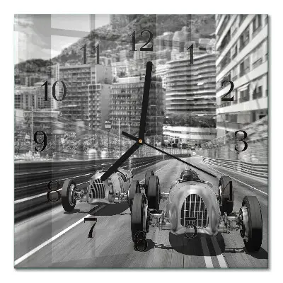 Relógio quadrado carro de corrida