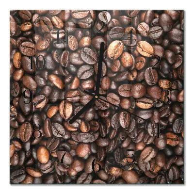 Relógio quadrado Grãos de café