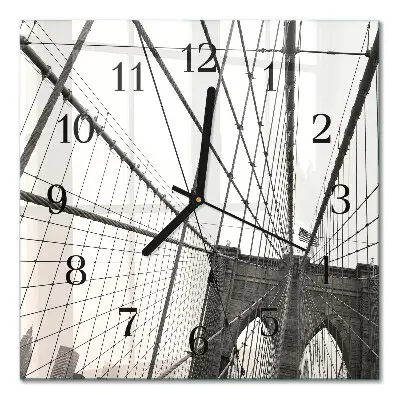 Relógio de parede quadrado Ponte do Brooklyn