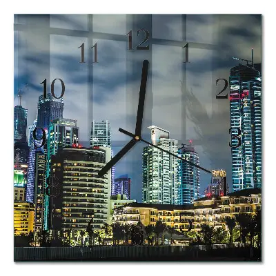 Relógio quadrado Cidade noturna
