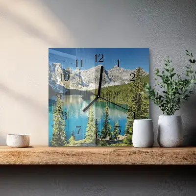 Relógio de parede natureza das montanhas