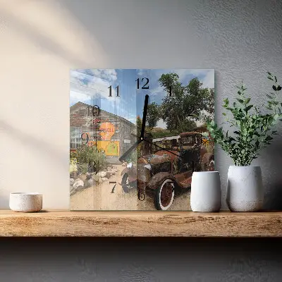 Relógio de vidro Carro velho