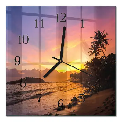 Relógio quadrado Pôr do sol