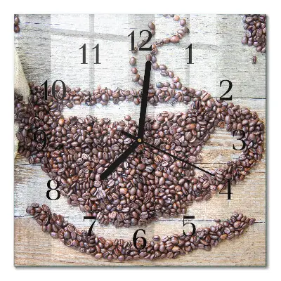 Relógio de vidro Grãos de café