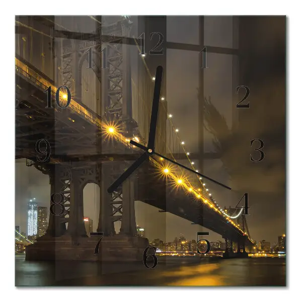 Relógio de vidro Ponte Noturna