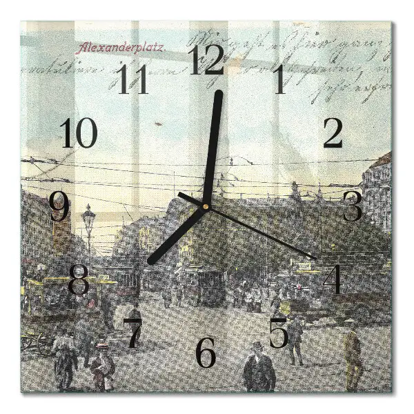 Relógio de parede quadrado Cartão postal