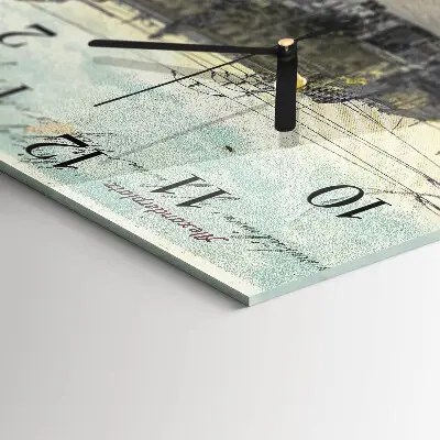 Relógio de parede quadrado Cartão postal