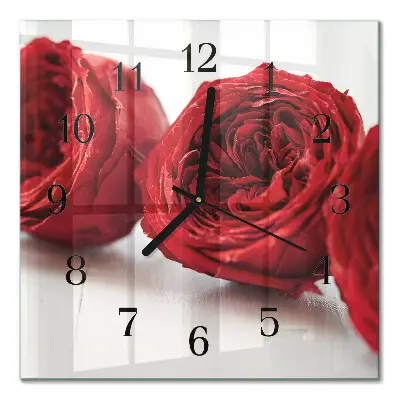 Relógio quadrado Flores