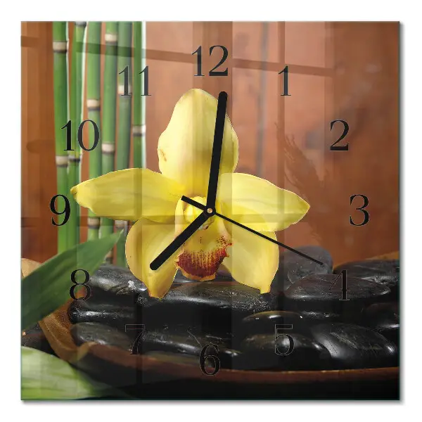 Relógio de parede Orquídea de bambu