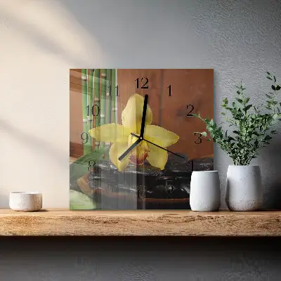 Relógio de parede Orquídea de bambu