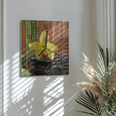 Relógio de parede Orquídea de bambu
