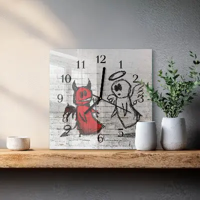 Relógio quadrado Anjo Demônio