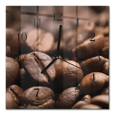 Relógio quadrado Grãos de café
