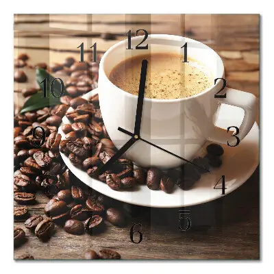 Relógio de vidro Café