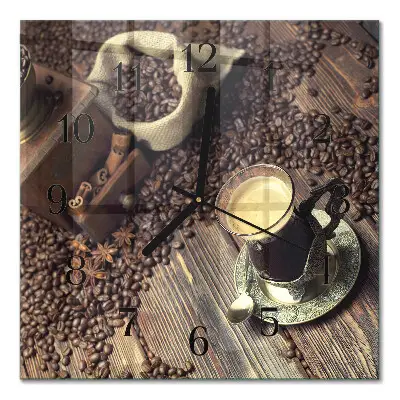 Relógio de vidro Café