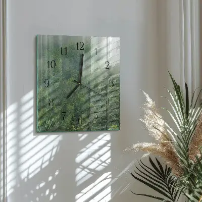 Relógio de vidro Floresta enevoada