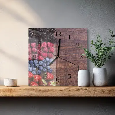 Relógio quadrado Frutos da floresta