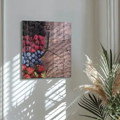 Relógio quadrado Frutos da floresta