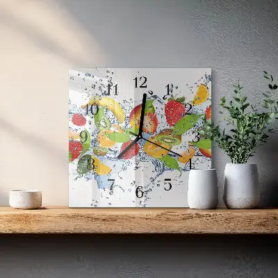 Relógio de parede quadrado Água de frutas