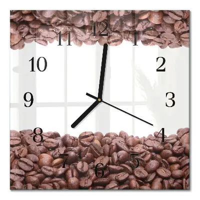 Relógio quadrado Grãos de café