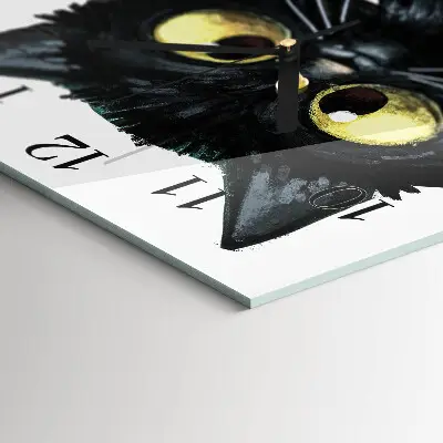 Relógio quadrado Gato preto