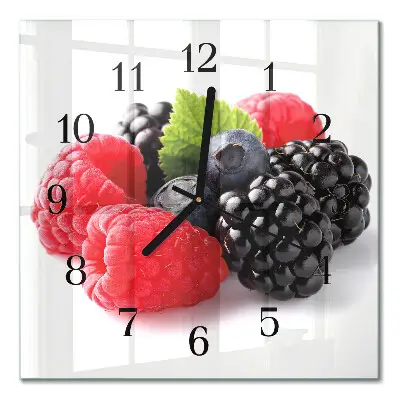 Relógio de vidro Frutas vermelhas
