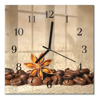 Relógio de vidro Grãos de café