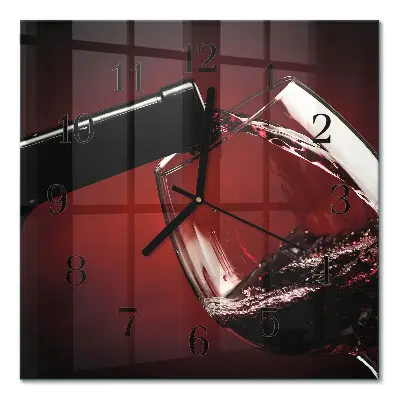 Relógio de parede Um copo de vinho