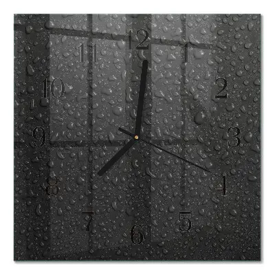 Relógio quadrado Gotas de água