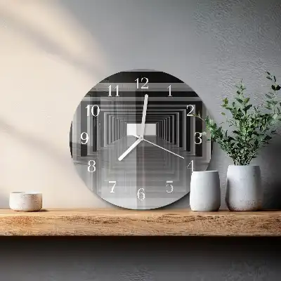 Relógio de decoração redondo túnel 3D