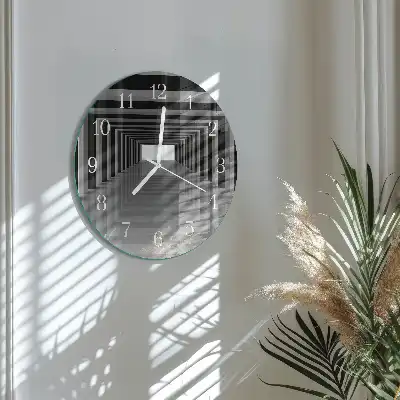Relógio de decoração redondo túnel 3D