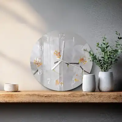 Relógio redondo Orquídea