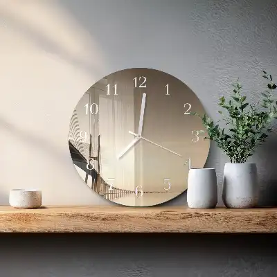 Relógio de decoração redondo Ponte em sépia