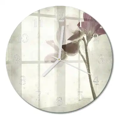 Relógio de parede redondo Flor vintage