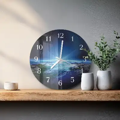 Relógio de parede redondo Universo da Terra