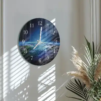 Relógio de parede redondo Universo da Terra