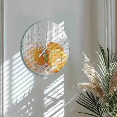 Relógio de decoração redondo Laranjas