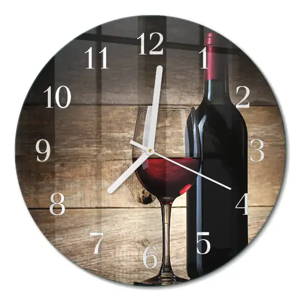 Relógio redondo Vinho