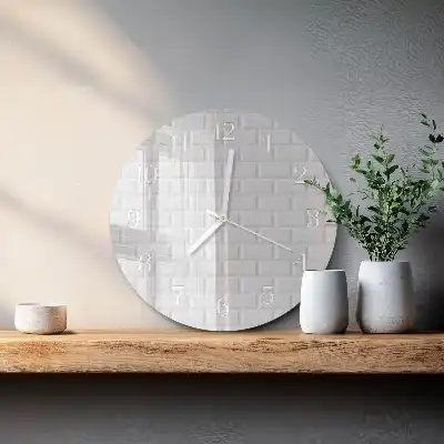 Relógio de decoração redondo Tijolo