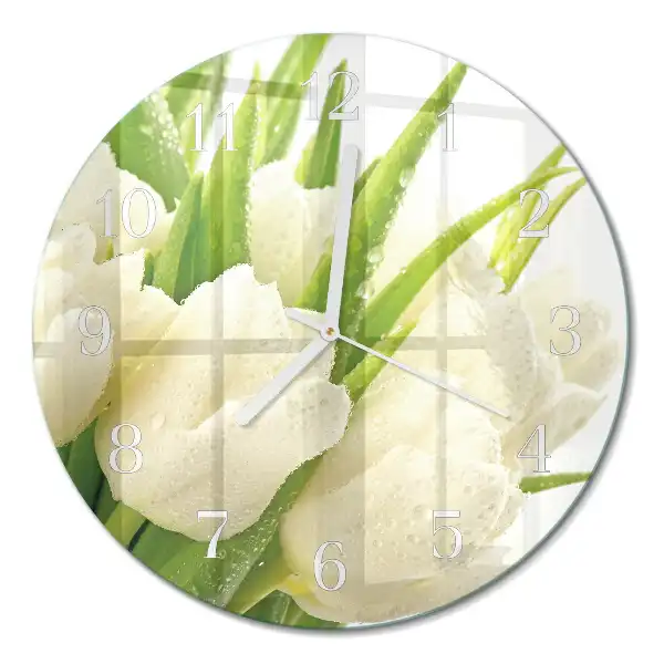 Relógio de decoração redondo Tulipas