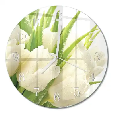 Relógio de decoração redondo Tulipas