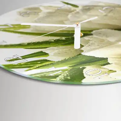 Relógio de decoração redondo Tulipas