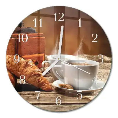 Relógio de parede redondo moedor de café
