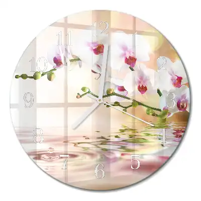 Relógio redondo Orquídea