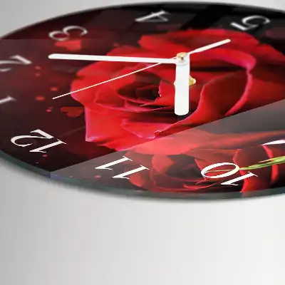 Relógio de decoração redondo Rosas