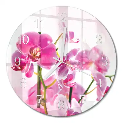 Relógio redondo Orquídea