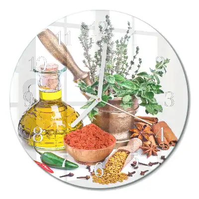 Relógio de parede redondo Especiarias