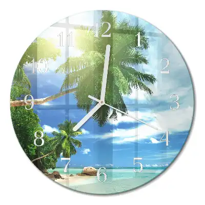 Relógio de decoração redondo Ilha Palm
