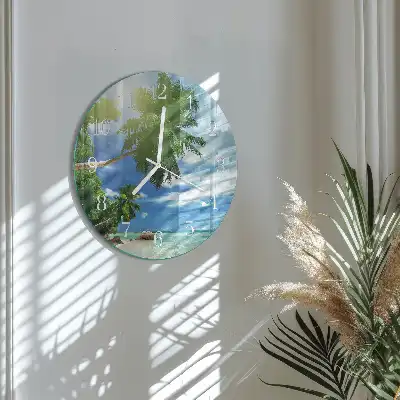 Relógio de decoração redondo Ilha Palm