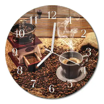 Relógio de decoração redondo Grãos de café